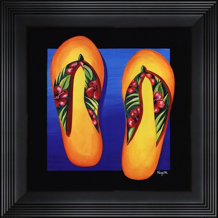 Framed Hawaii Thongs Print