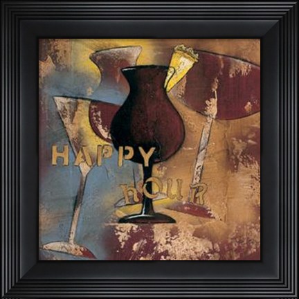 Framed Time For Cocktails IV Print