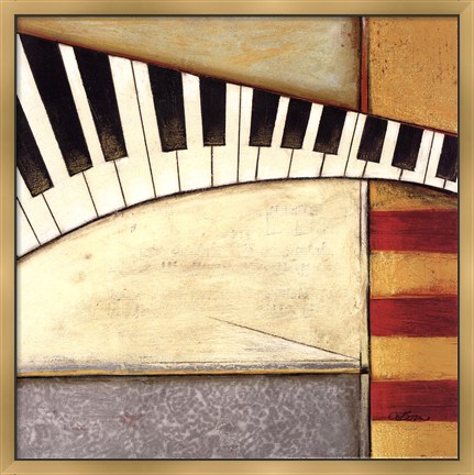Framed Music Notes II Print