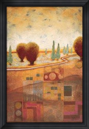 Framed Quilted Landscape I Print