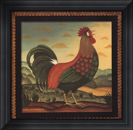 Framed Rooster Print