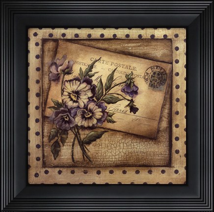 Framed Paris Pansies Print