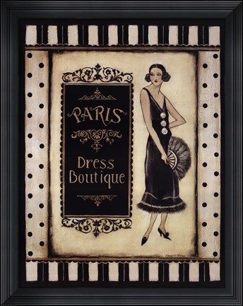 Framed Paris Dress Boutique Print