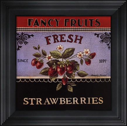 Framed Fresh Strawberries Print