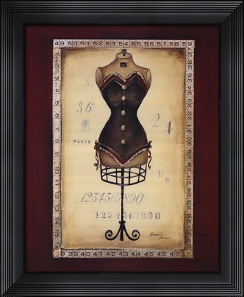 Framed Taille De Robe II Print