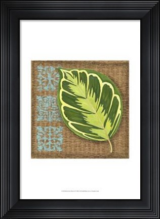 Framed Block Print Palm III Print