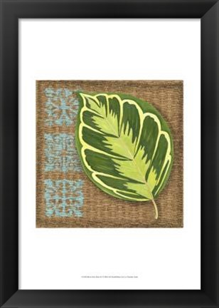 Framed Block Print Palm III Print