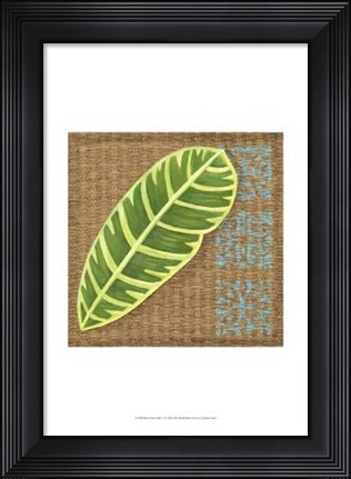 Framed Block Print Palm V Print