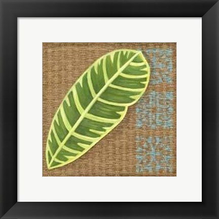 Framed Block Print Palm V Print