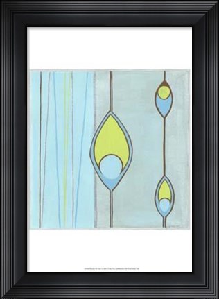 Framed Peacock Be-Bop I Print