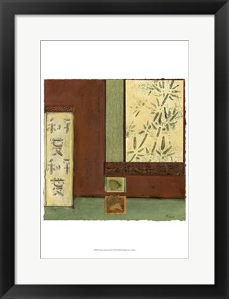 Framed Chinese Scroll In Red II Print