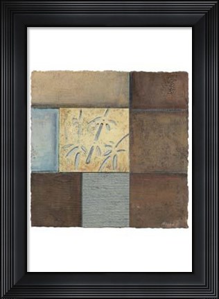 Framed Bamboo In Blue Print