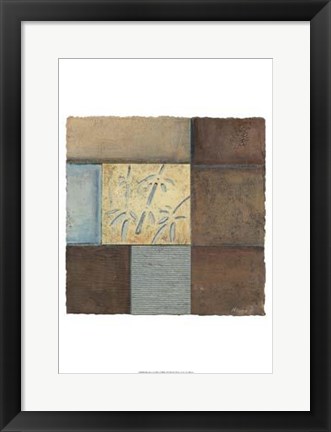 Framed Bamboo In Blue Print