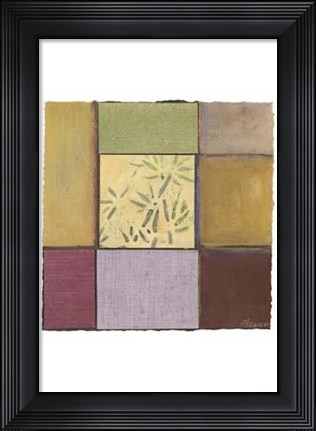 Framed Bamboo In Plum Print