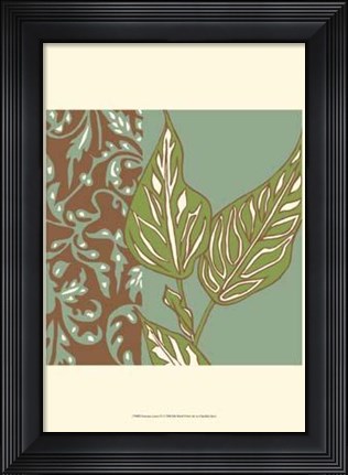 Framed Nouveau Leaves IV Print