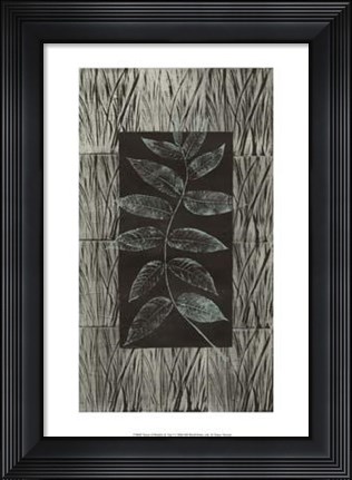 Framed Traces Of Metallic Teal I Print