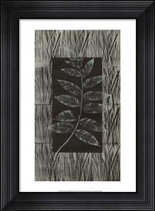 Framed Traces Of Metallic Teal II Print