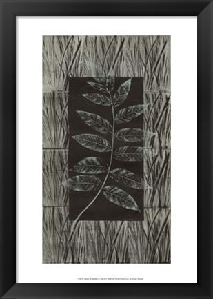 Framed Traces Of Metallic Teal II Print
