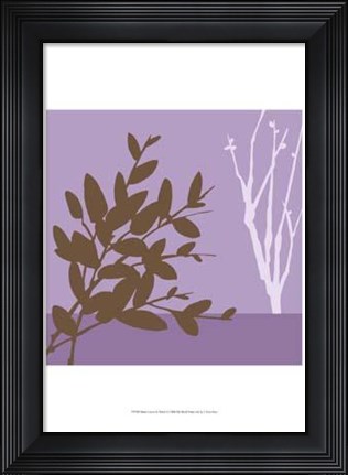 Framed Metro Leaves In Violet I Print