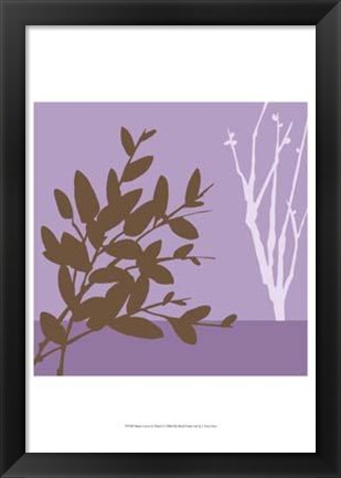 Framed Metro Leaves In Violet I Print