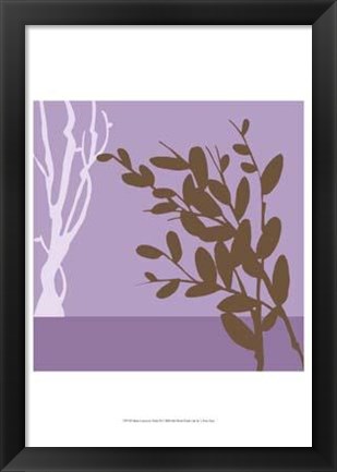 Framed Metro Leaves In Violet II Print