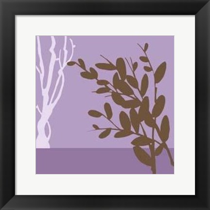 Framed Metro Leaves In Violet II Print