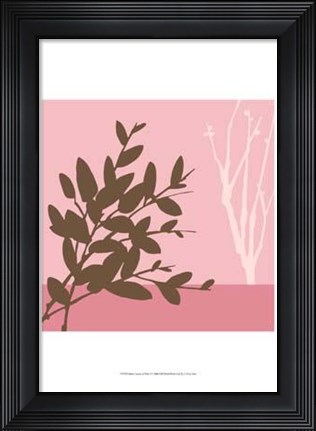 Framed Metro Leaves In Pink I Print