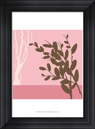 Framed Metro Leaves In Pink II Print