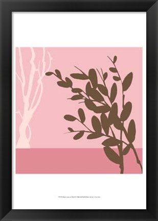 Framed Metro Leaves In Pink II Print