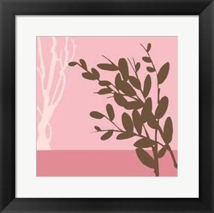 Framed Metro Leaves In Pink II Print