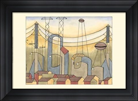 Framed Urban Suburban No1 Print