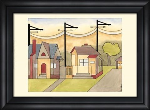 Framed Urban Suburban No3 Print