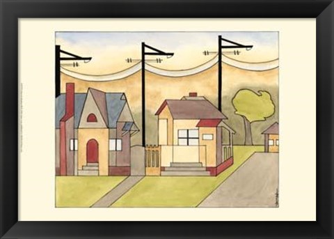 Framed Urban Suburban No3 Print