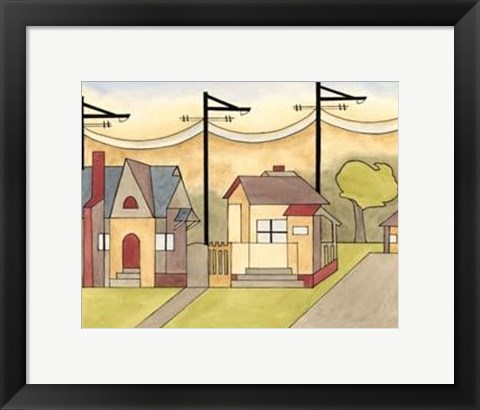 Framed Urban Suburban No3 Print