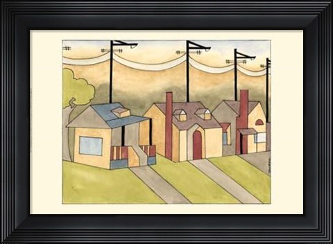 Framed Urban Suburban No4 Print