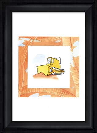 Framed Charlie&#39;s Bulldozer Print