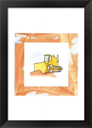 Framed Charlie&#39;s Bulldozer Print