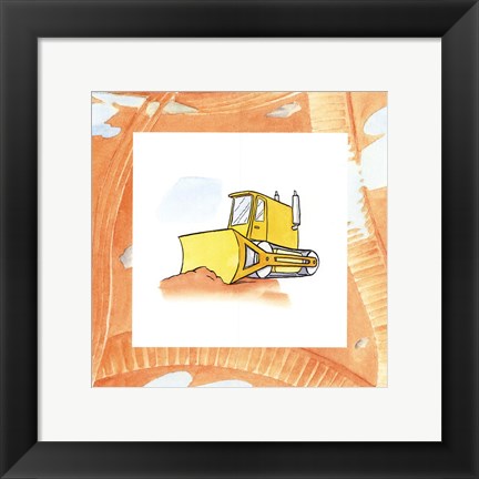 Framed Charlie&#39;s Bulldozer Print