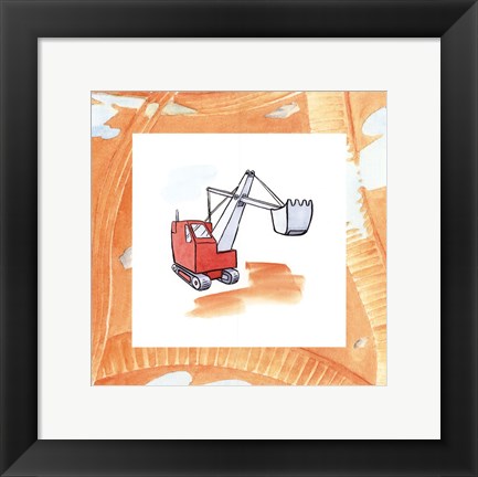 Framed Charlie&#39;s Steamshovel Print