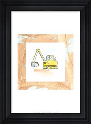 Framed Charlie&#39;s Backhoe Print
