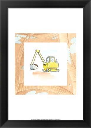 Framed Charlie&#39;s Backhoe Print