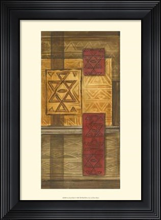 Framed Grasslands Batik I Print