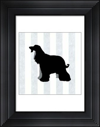 Framed Afghan Hound In Neutral Print