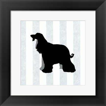 Framed Afghan Hound In Neutral Print