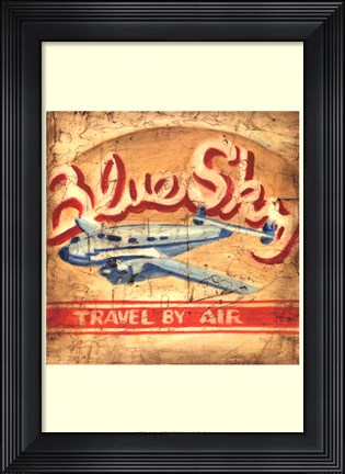 Framed Blue Sky Travel Print