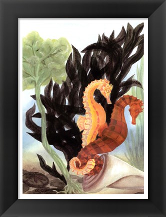 Framed Seahorse Serenade I Print
