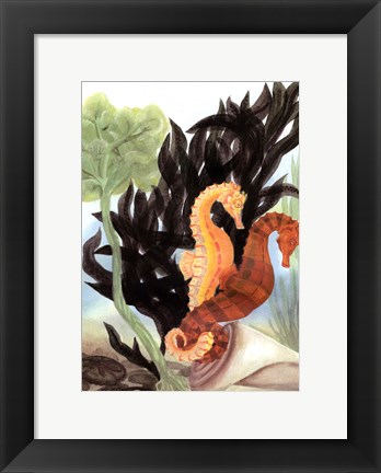 Framed Seahorse Serenade I Print