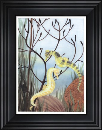 Framed Seahorse Serenade II Print