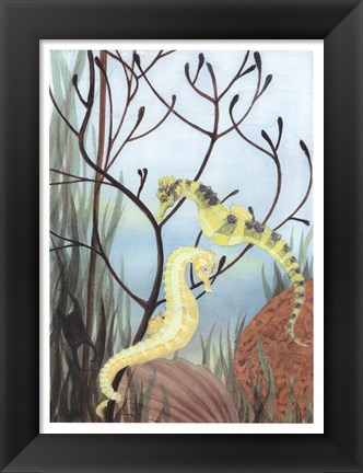 Framed Seahorse Serenade II Print