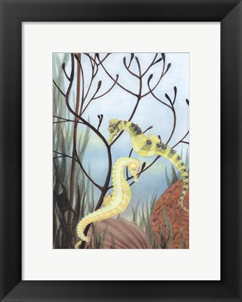 Framed Seahorse Serenade II Print